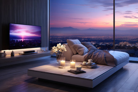 Minimalist interior design professional photograpphy AI Generatedの素材
