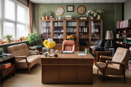 School Principal Office room professional advertising Photography ai generatedの素材