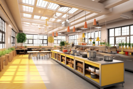 school canteen design professional advertising Photography ai generatedの素材
