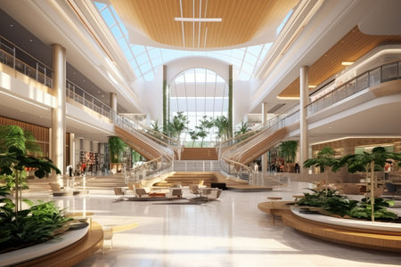 lobby mall design professional advertising Photography ai generatedの素材