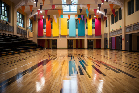 The Main School Hall situation professional advertising photographyの素材