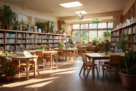 library room in the school professional advertising photographyの素材