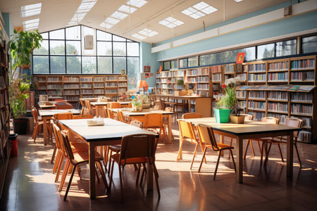 library room in the school professional advertising photographyの素材