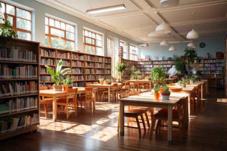 library room in the school professional advertising photographyの素材