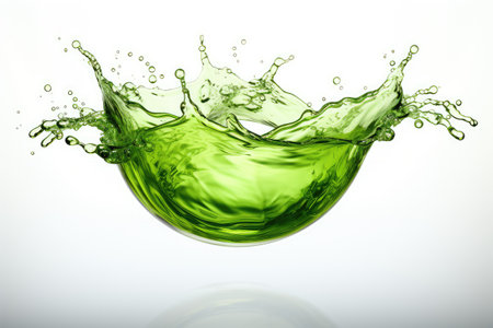 green water liquid splash professional advertising photographyの素材