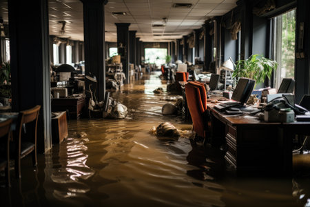 situation flooding in office Starting Scenarios professional advertising photographyの素材