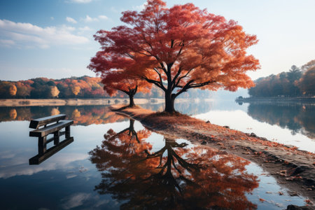 beautiful autumn atmosphere professional advertising photographyの素材