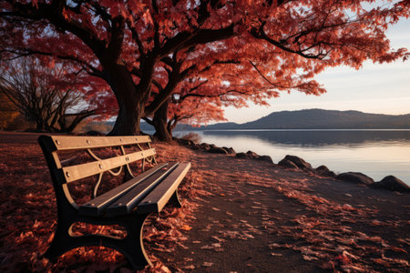 beautiful autumn atmosphere professional advertising photographyの素材