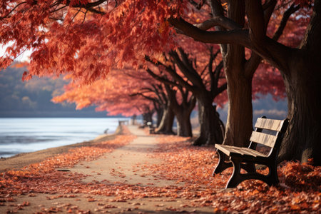 beautiful autumn atmosphere professional advertising photographyの素材