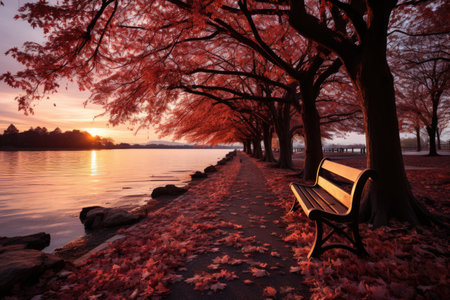 beautiful autumn atmosphere professional advertising photographyの素材