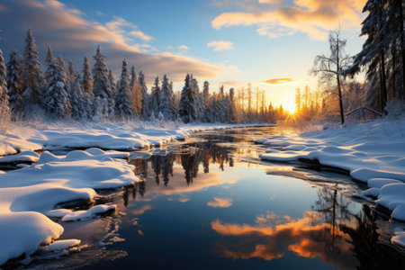 beautiful winter atmosphere professional advertising photographyの素材