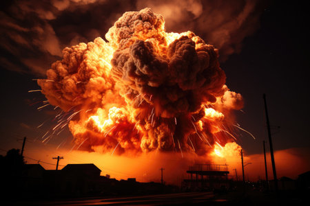 stock photo of big explosion professional advertising photographyの素材