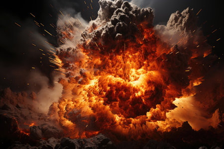 stock photo of big explosion professional advertising photographyの素材