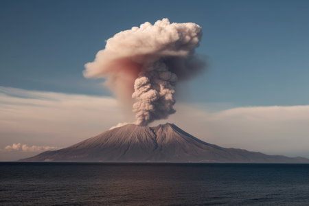 stock photo of volcanic eruption professional advertising photographyの素材