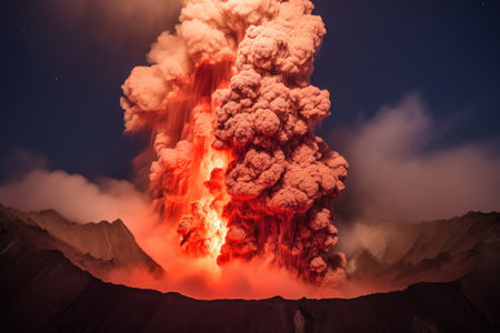 stock photo of volcanic eruption professional advertising photographyの素材