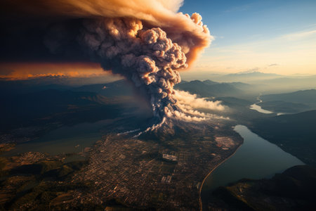 stock photo of volcanic eruption professional advertising photographyの素材