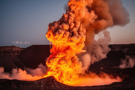 stock photo of volcanic eruption professional advertising photographyの素材