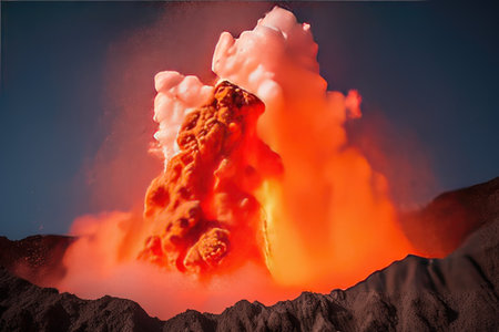 stock photo of volcanic eruption professional advertising photographyの素材