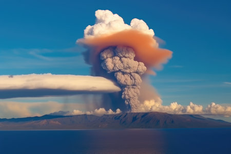 stock photo of volcanic eruption professional advertising photographyの素材