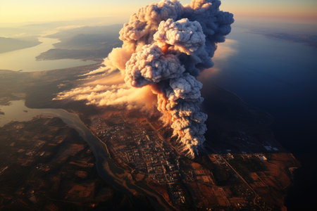 stock photo of volcanic eruption professional advertising photographyの素材