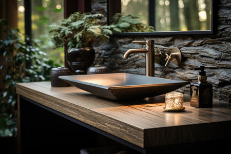 stock photo of inside home view sink is locatedの素材