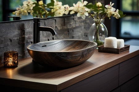 stock photo of inside home view sink is locatedの素材