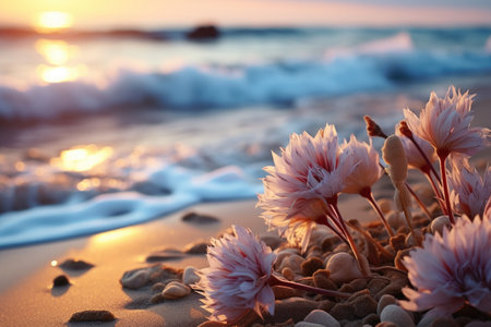 Soft blurry sea nature background professional photographyの素材