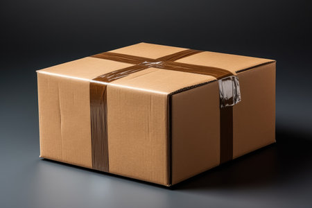 cardboard box for shipping packages professional photographyの素材