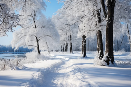 The Beginning of winter is bustling in the white snowy city professional photographyの素材