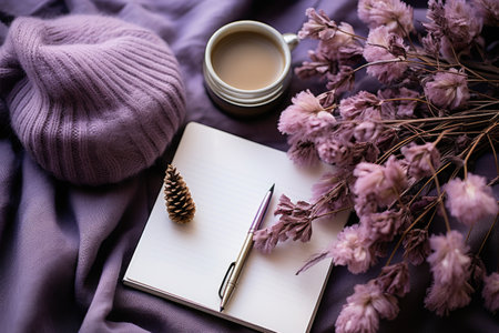 beautiful feminine desk accessories professional photographyの素材