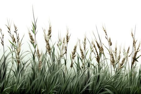 realistic tall grass isolate white background professional photographyの素材