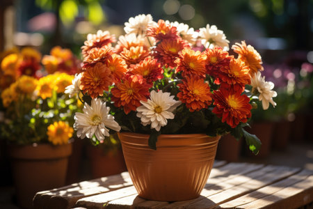beautiful flower bouquet in sunlight professional photographyの素材