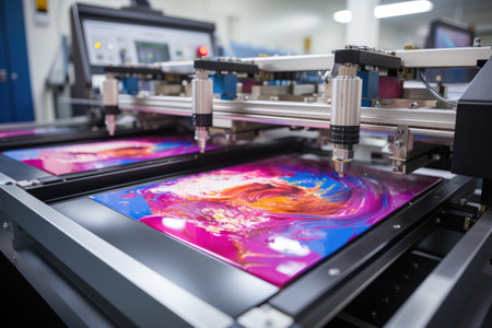 printing process in a printing house professional photographyの素材