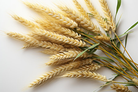 wheat in photo studio on white background professional photographyの素材