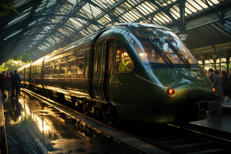 central train station with clear roof professional photographyの素材