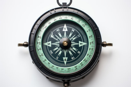 Compass with isolated white background professional photographyの素材