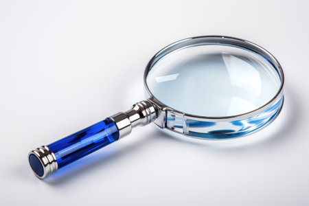 magnifying glass white background professional photographyの素材