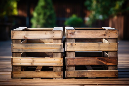 stock image of the Empty crate isolated on plain background professional photographyの素材