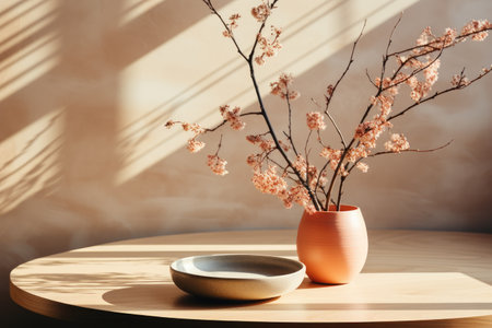 plants cover the large table which is warm and comfortable professional photographyの素材