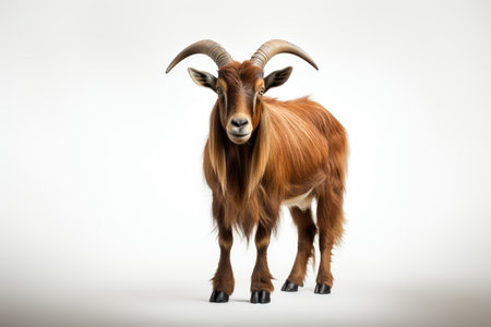 goat isolated white background professional photographyの素材
