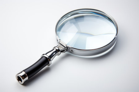 magnifying glass isolatted white background professional photographyの素材