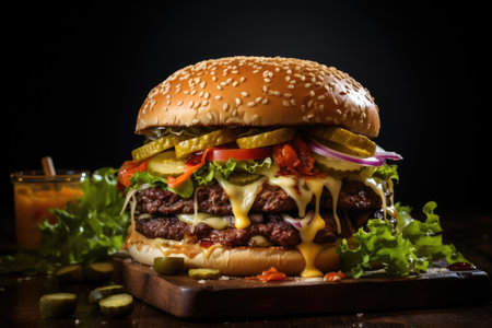 stock photo of burger professional food photographyの素材