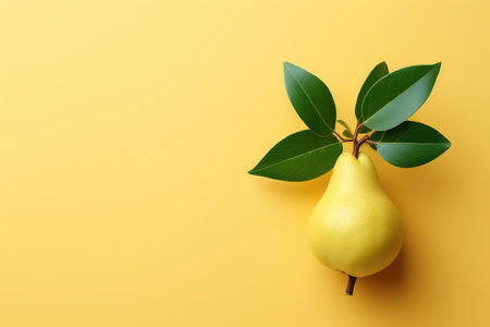 pear isolated kitchen table background professional photographyの素材