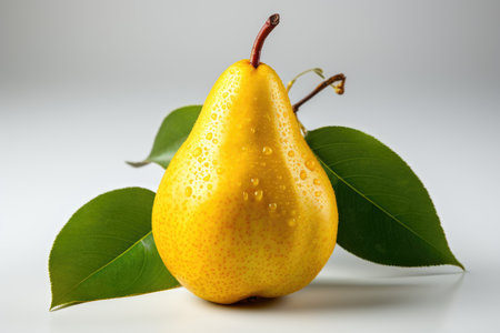 pear isolated kitchen table background professional photographyの素材