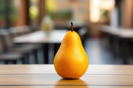 pear isolated kitchen table background professional photographyの素材