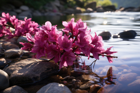 Summer morning scenery of landscape professional photographyの素材