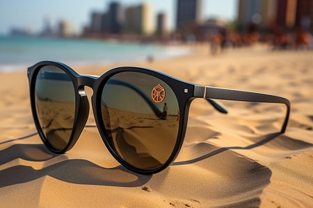 sunglasses with lenses professional photographyの素材