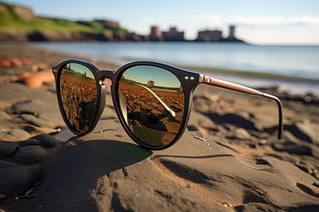 sunglasses with lenses professional photographyの素材