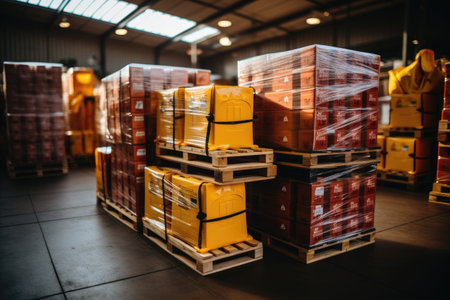 industrial warehouse storage rack management system professional photographyの素材