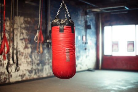 punching bag for sports training professional photographyの素材